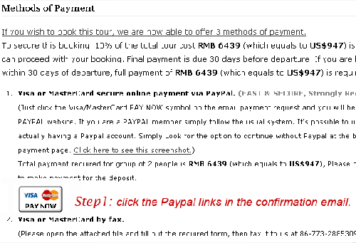 Step 1: Click on a button within the e-mail sent to you