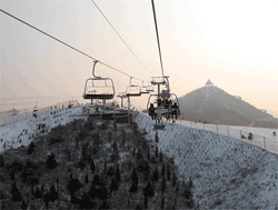 Cable cars at Nanshan Ski Resort