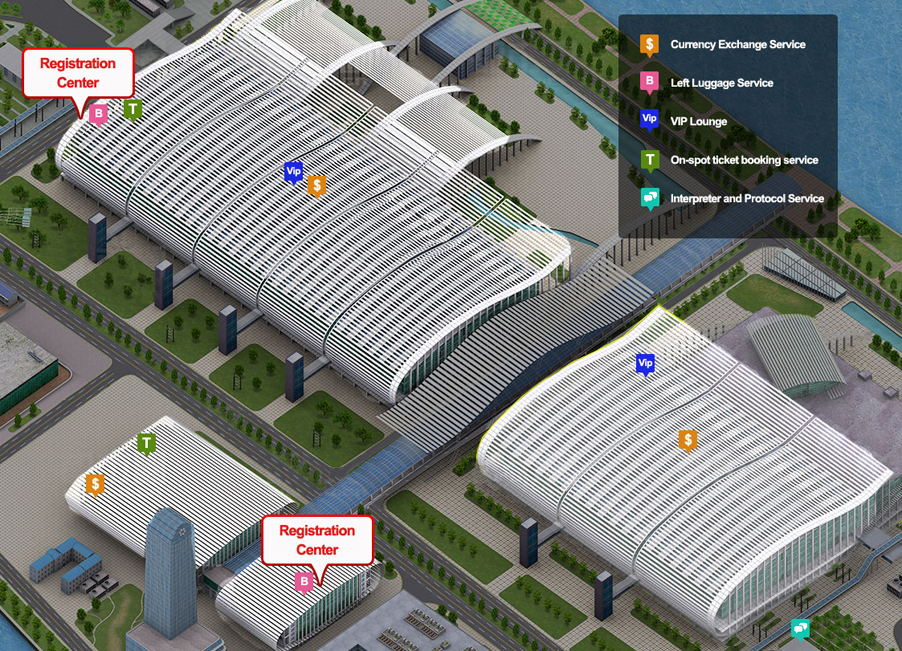 Pazhou Complex Transportation Map Pazhou Complex Facilities Map