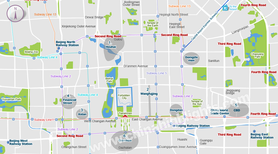 Beijing Accommodation Guide Map