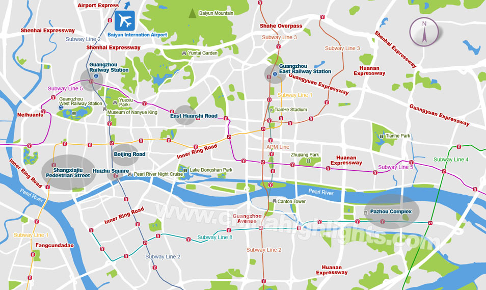 Guangzhou accommodation: A Visual map to where to stay in Guangzhou