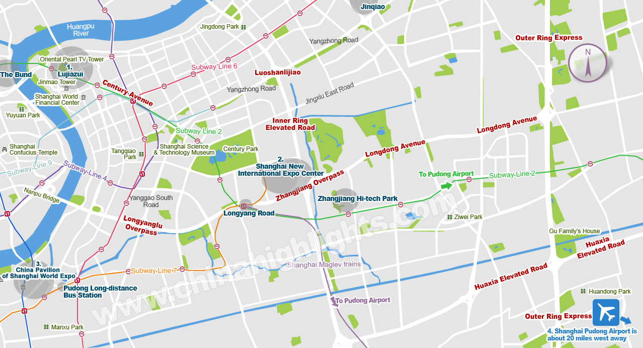 Shanghai Pudong Map