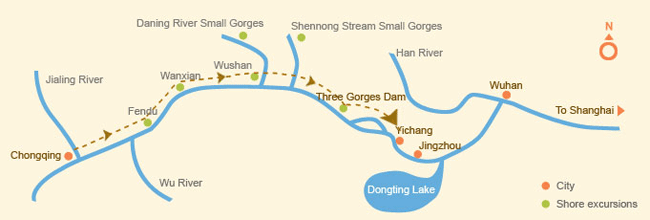 Downstrream: Chongqing > Yichang