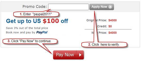 Sample of Claiming your offer