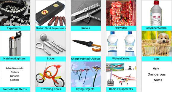 Expo Prohibited Items