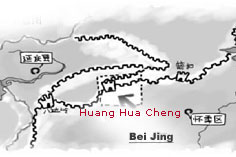 Map of Huanghuacheng Great Wall