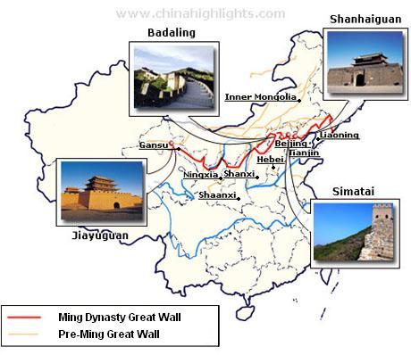 Great Wall Tourist Map, Great Wall Map Great Wall Tourist Map, Great Wall Map