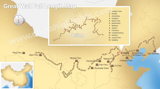 The Great Wall Sections in China
