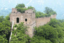 Ruins of the Qin Dynasty wall close to Beijing