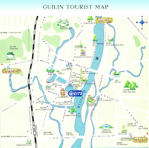 Guilin Tourist Map Guilin Tourist Map