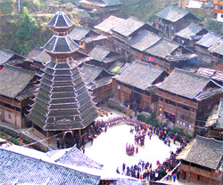 Drum tower in the Yintan Dong Village