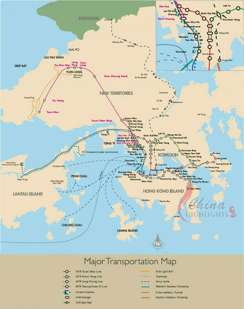 Hong Kong Transportation Map, Hong Kong Map Hong Kong Transportation Map, Hong Kong Map