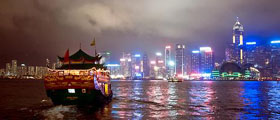 Victoria Harbour at night