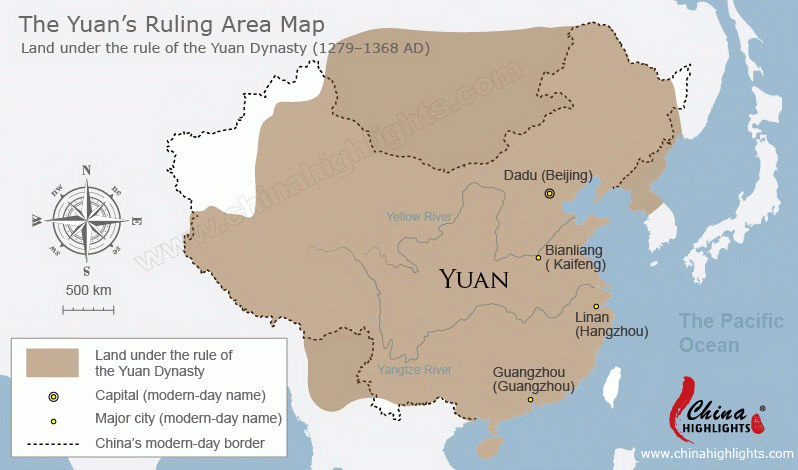 Map of the Yuan Dynasty