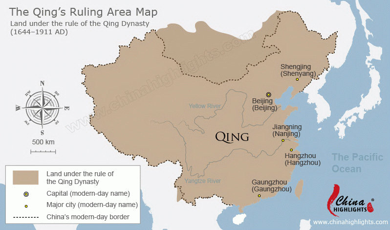 Qing Dynasty Map, Ancient China Maps in Qing Dynasty
