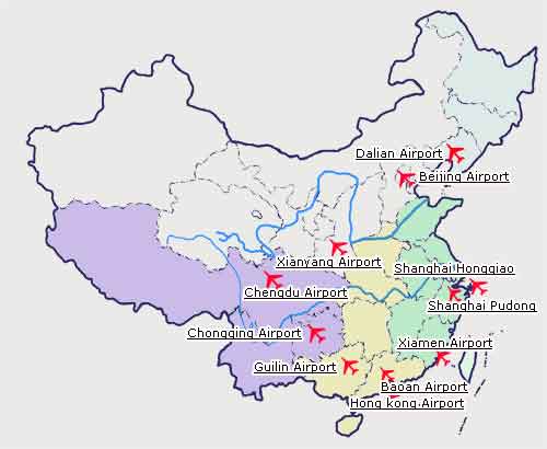 China Airport Map