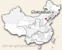 Changchun's location in China