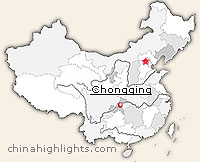 Map of Chongqing's location in China