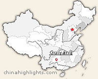 Map of Guiyang's location in China