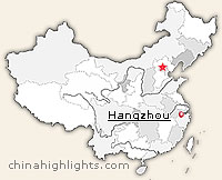 Map of Hangzhou's location in China