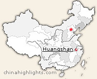 Map of Huangshan's location in China