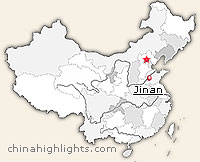 Map of Jinan's location in China