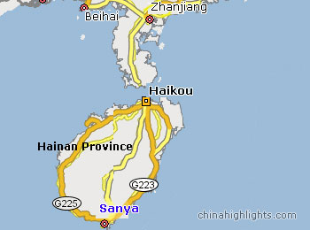 Map of Sanya Area Map of Sanya Area