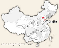Map of Tianjing's location in China