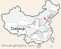 Map of Tsetang's location in China