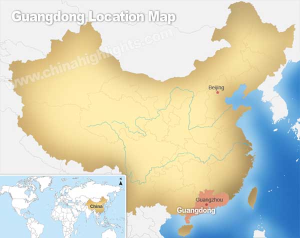 Guangdong Location Map Guangdong Location Map