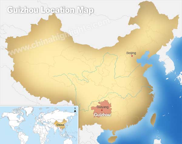 Guizhou Location Map Guizhou Location Map