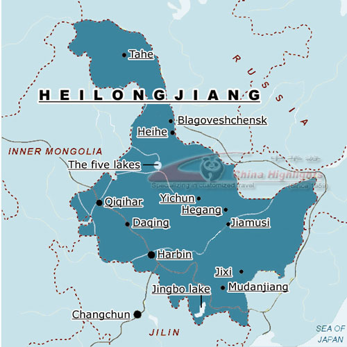 Heilongjiang Location Map