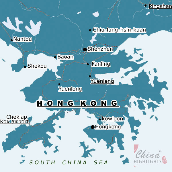 Map of Hong Kong