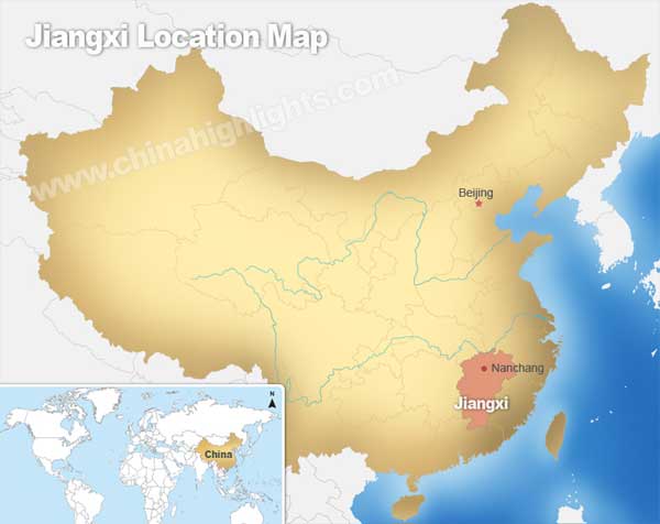 Jiangxi Location Map