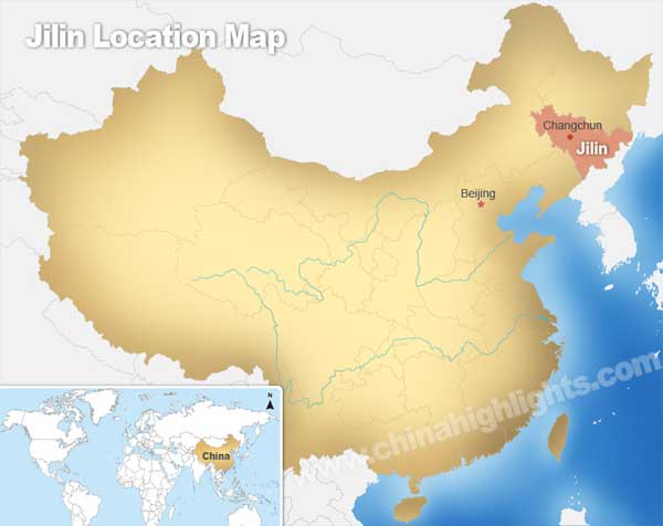 Jilin Location Map