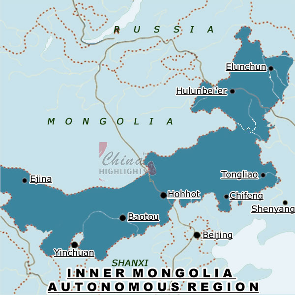 Map of Inner Mongolia