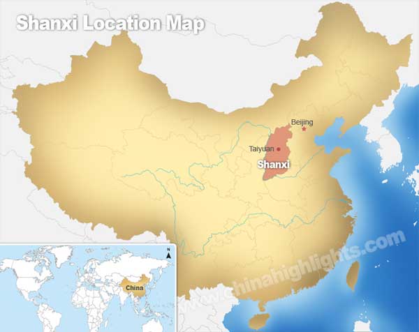 Shanxi Location Map Shanxi Location Map