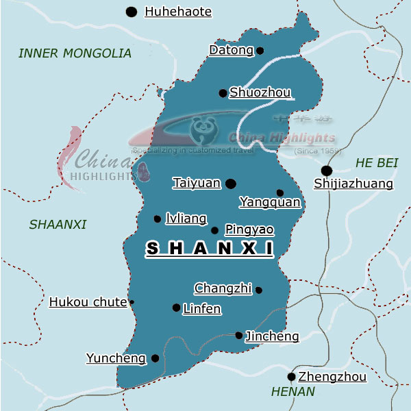 Map of Shanxi
