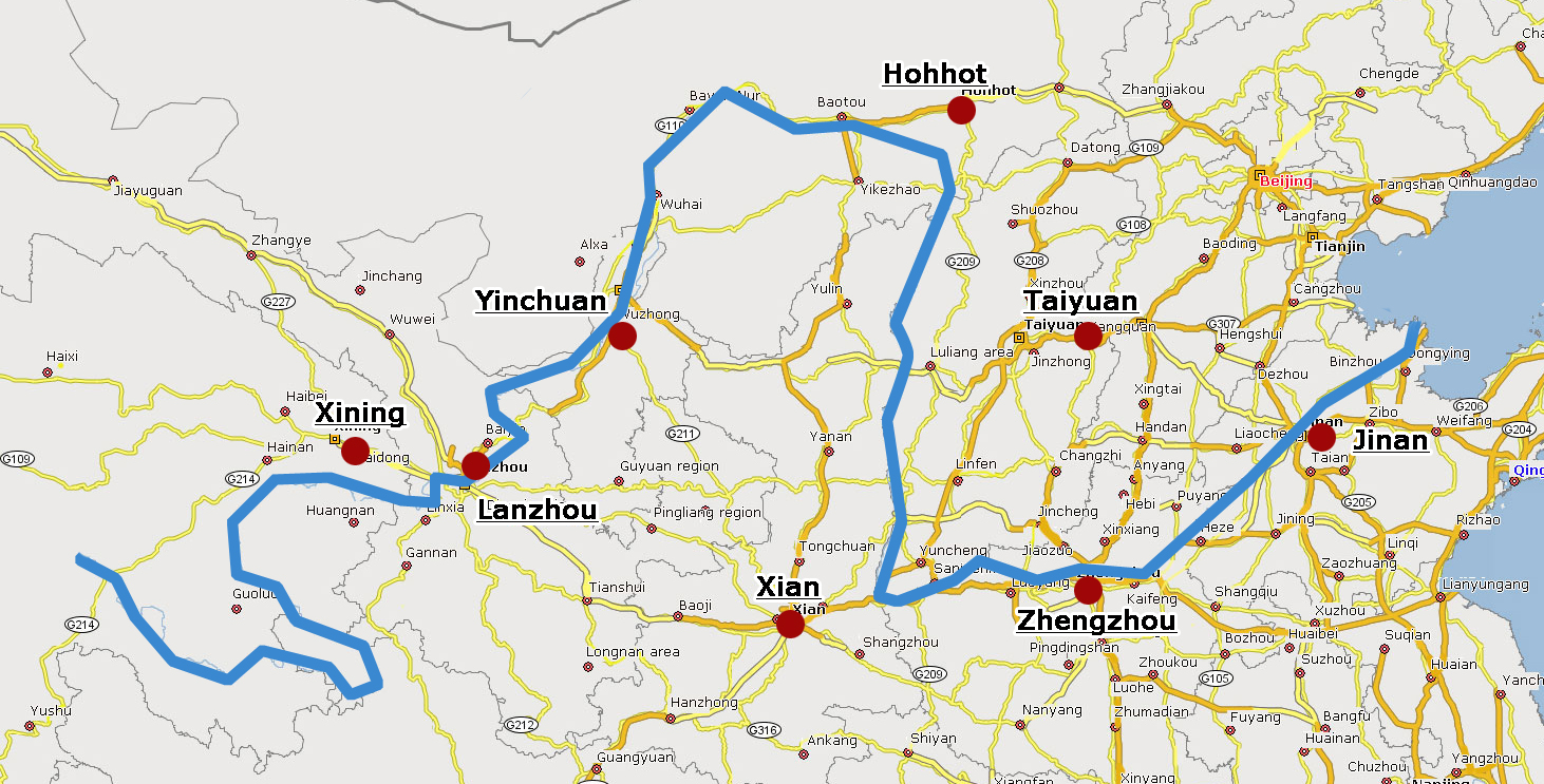 China Map Yellow River