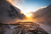 Sun rise over the Mt. Everest"