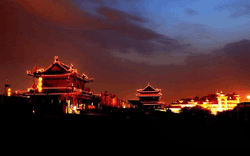 Night scenery of Xi'an Ancient City Wall