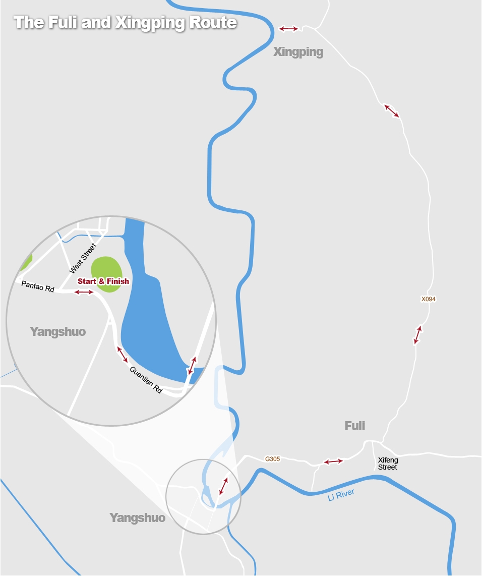 The Fuli and Xingping Cycling Route