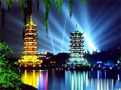 Night Scenery of Fir Lake