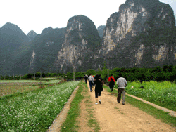 The route from Yangdi to Xinping is the Most Popular Hiking Route along the River