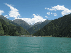 Heavely Lake close to Mount Bogda