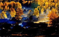 Beautiful scneery of Kanas in the fall season