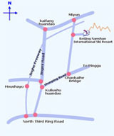 Nanshan Ski Resort location map