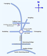 Xueshijie ski resort location map