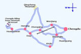 Xiling Snow Mountain Ski Resort location map