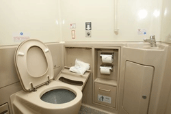 Toilet in bullet train